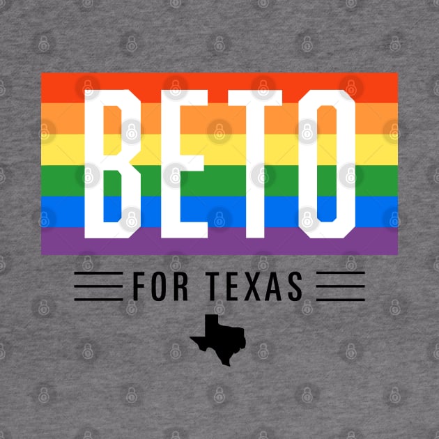 LGBTQ Beto O'Rourke For Texas 2024 | Beto Orourke 2022 Texas Governor | LGBT Gay Pride T-Shirt by BlueWaveTshirts